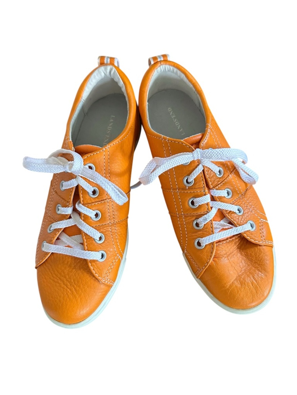 Lands’ End Leather Sneakers 7.5 - Picture 1 of 7